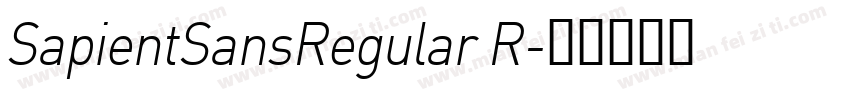 SapientSansRegular R字体转换